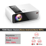 ThundeaL HD Mini Projector TD90 Native 1280 x 720P LED Android WiFi Projector Video Home Cinema 3D Smart Movie Game Proyector