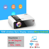 ThundeaL HD Mini Projector TD90 Native 1280 x 720P LED Android WiFi Projector Video Home Cinema 3D Smart Movie Game Proyector