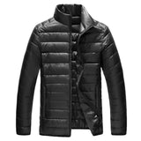 New 2 of New of 2018 Autumn Wintet Mens Stand Collar Duck Down Jakcet Light Thin Solid Casual Coat Men Outwear Ultralight Down Jackets Plus Size